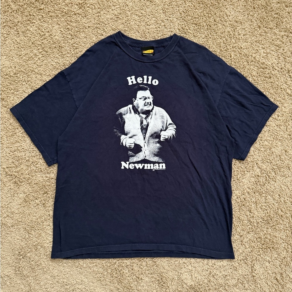 Vintage Seinfeld T Shirt XL Hello Newman Logo 1990s TV Sitcom Short Sleeve